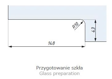 CDA nurgalukk PL50 klaasile 8-12mm ilma südamikuta toon EV1