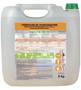 Tööstuslik puidukaitse IMPRA®LIT TSK-40: antifungi- ja termiidikaitse puiduimmutus, 5 kg kanister, kontsentraat