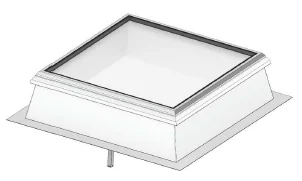 LAMILUX F100 3x klaas 100/100 K15 Kinnine. 15cm alusraam. Ug=0,63W/m2K. Valge PVC