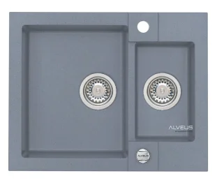 ALVEUS köögivalamu ROCK 80, 595x475mm, I, graniit, steel-G04M