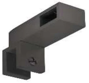 CDA tugitoru T kinnitus klaas/toru kandiline 10x20mm toon must