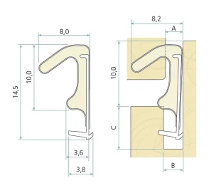 SCH QL3094 hall M5 ~RAL7032 tihend 1pk=2x250m