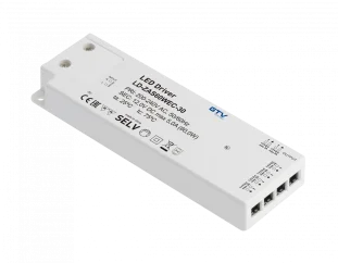 GTV LED trafo SLIM EASY CLICK 12V, 60W, 220-240VAC, IP20, 190x62x21 mm kaabli ja 6 pesaga.