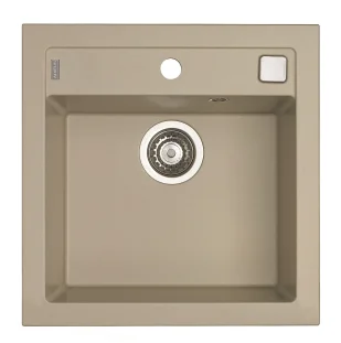 ALVEUS köögivalamu FORMIC 20, 520x510mm, I/U, graniit, pebble-G02M