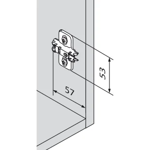 BLUM Clip hinge kinnitusplaat kõrvadega D0mm (expando) 174E610