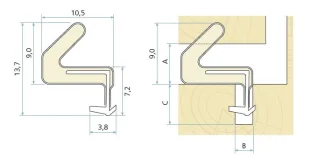 SCH QL3078 hall M5 ~RAL7032 tihend 1pk=2x300m