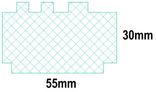 Termoprofiil VST, tapiga alusprofiil paigaldusprofiil 55x30x1180mm