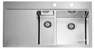 ALVEUS köögivalamu PURE 60 parem, 980x525mm, F/S, roostevaba teras, satiin