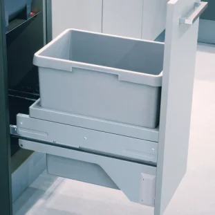 HAILO Euro Cargo S 300 prügikastisüsteem 30L +katteplaat metall, helehall