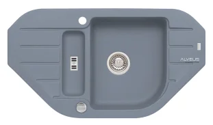 ALVEUS köögivalamu NIAGARA 60, 900x500mm, I, graniit, steel-G04M