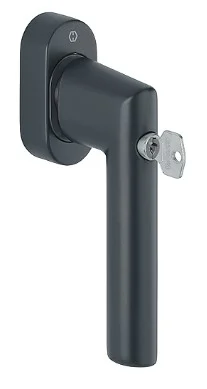 HOPPE aknakäepide "Amsterdam F9714M schwarz matt lukk TBT 90° 7/32-42mm SecuForte,VarioFit
