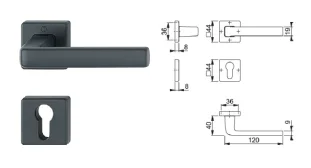 HOPPE link+kilp 1124/24K/24KS PZ Dublin F9714M 37-47mm QF