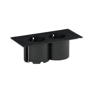 Pistikupesa Bachmann DUE 2xSchuko, must (ilma katteta)929.000