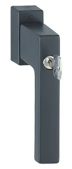 HOPPE aknakäepide "Toulon" lukustatva F9714M MUST 90° 7/32 - 42mm + kruvid M5X45 ja M5X50 ( 0737/US947 )