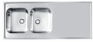 ALVEUS köögivalamu CLASSIC PRO 110, 1400x600mm, L, roostevaba teras, satiin