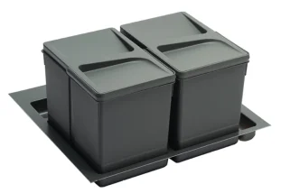 UNIONPLAST DUMSTER prügisüsteemi prügiämber 1x20L ilma kaaneta, K350/L217/P312mm, tumehall plastik