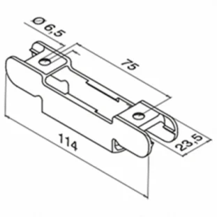 QRAIL adapter MOD 0781 käsipuu kandurile AISI 316