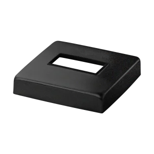 QRAIL kate MOD4513 postile 60x30mm, AISI316 must RAL9005