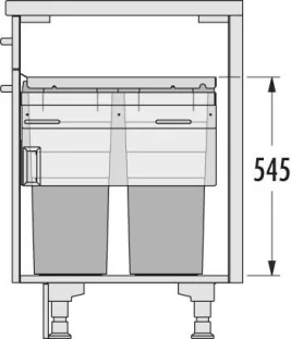 HAILO Euro Cargo prügisüsteem 500mm 38L/38L/ K545,S528,L562 Tumehall