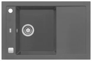 ALVEUS köögivalamu FORMIC 30, 760x500mm, I/U, graniit, steel-G04M