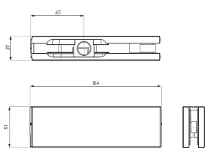 CDA PD20 ülemine nurgahing 8-12mm klaasile toon must