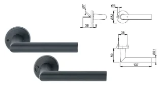 HOPPE link MiniLock 1400/42VR Amsterdam F9714M 37-42mm parem DIN Quick-Fit