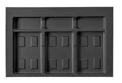 UNIONPLAST prügis. alusvann 800mm,L640-736mm,S405-482mm,3 ämbri jaoks,tumehall
