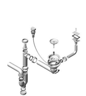 ALVEUS ühene sifoon, POP-UP, 3 1/2"