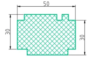 Termoprofiil VST, tapiga, alusprofiil paigaldusprofiil 50x30x1180mm