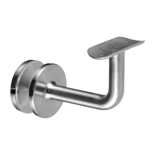 QRAIL käsipuu kinniti MOD0117 klaasile kumera tallaga Ø 42,4mm AISI316 harjatud