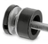 QRAIL punktkinnitus MOD0746 klaasile 6-16mm Ø30mm zamack viimistlus must RAL9005