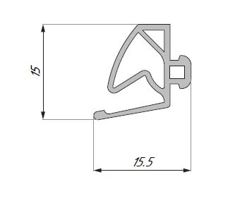 CDA tihend FR-UO4GR lengitihen hall EPDM L=2300mm