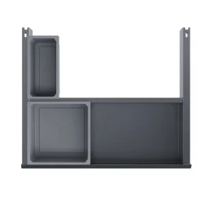 VAUTH-SAGEL ENVI Orga-Board sahtel, L600mm, 1x1,2L/1x2,7L hoidik, hõbedane (PRVSM6)