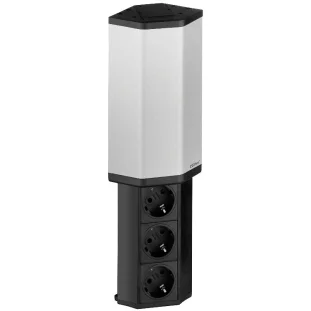 SCH EVOline V-Port pistikupesa, 3xSchuko, roostevaba