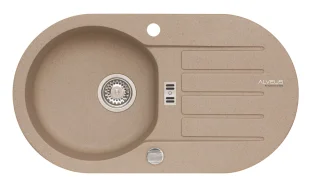 ALVEUS köögivalamu NIAGARA 40, 775x435mm, I, graniit, beige-G55