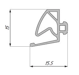CDA tihend FR-UO4GR lengitihen hall EPDM L=1250mm