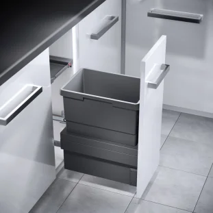 HAILO CARGO SYNCRO prügikastisüsteem 300mm 30L ülaplaadiga, K507,S403,L268, tumehall