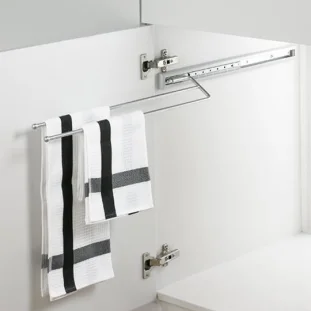 PEKA väljatõmmatav köögi käteräti hoidja 2 haruga, L102, S495mm, kroom