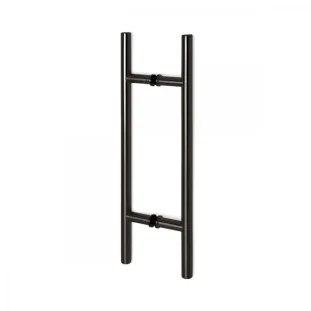 GF käepide kahepoolne toru/toru L-300mm H-200mm ava14mm 8-40mm leht must