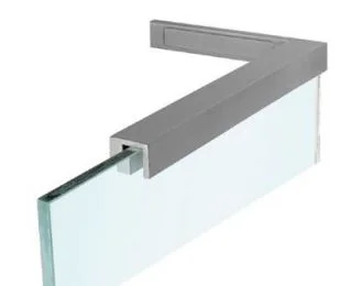 CDA tugitoru sein/klaas vinkel 90* klaasile 8-10mm parem L-220mm toon RST harjatud