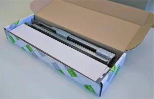 FGV UNILUX topeltküljega sahtli kpl.valge,H88,S450mm,vaikselt sulguv,100% avanev,kv 40kg