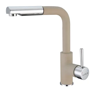 ALVEUS köögisegisti SIROS, väljatõmmatav, kroom/beige-G55
