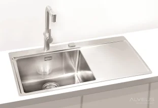 ALVEUS köögivalamu PURE 50 parem, 860x525mm, F/S, roostevaba teras, satiin