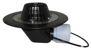 HL lamekatusekaev DN75/110mm, horisontaalne, küttekaabliga (10-30W,230V), surverõngaga ühendusega - HL64.1