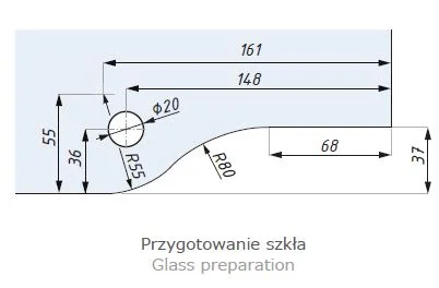 CDA PD10 alumine nurgahing 8-12mm klaasile toon EV1 anodeeritud