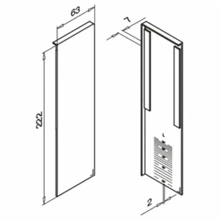 QRAIL EGS Pro profiili otsakate vasak MOD6736