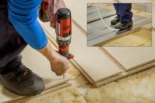 Koskitherm põrandakütte plaat, 30mm 600x600mm, 2 külge täispunnsoonega, U-pöördsoon 300mm vahega