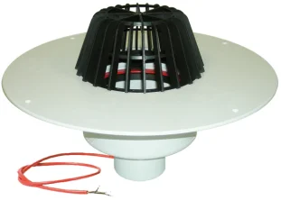 HL lamekatusekaev DN110mm, küttekaabliga (10-30W,230V), PVC-kraega - HL62.1P/1