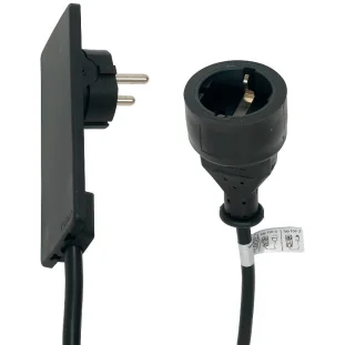 SCH EVOline Plug pikendusjuhe 1,5m, must