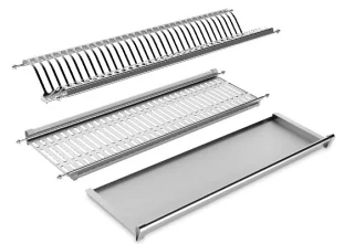 FGV CASA 3-osaline nõude nõrutusrest, 1000mm, 10mm vedrutüübel, roostevaba 220mm